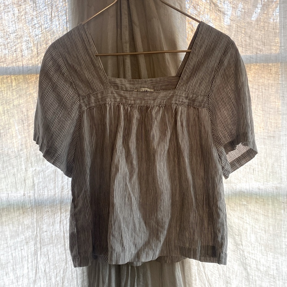 Artisan NY Black & White Stripe Blouse